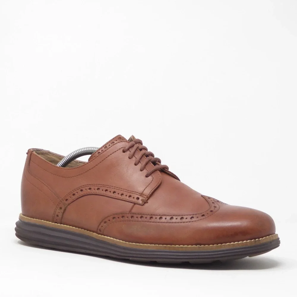 Cole Haan Mens Original Grand Wingtip Oxford British Tan Leather C26472 10.5M